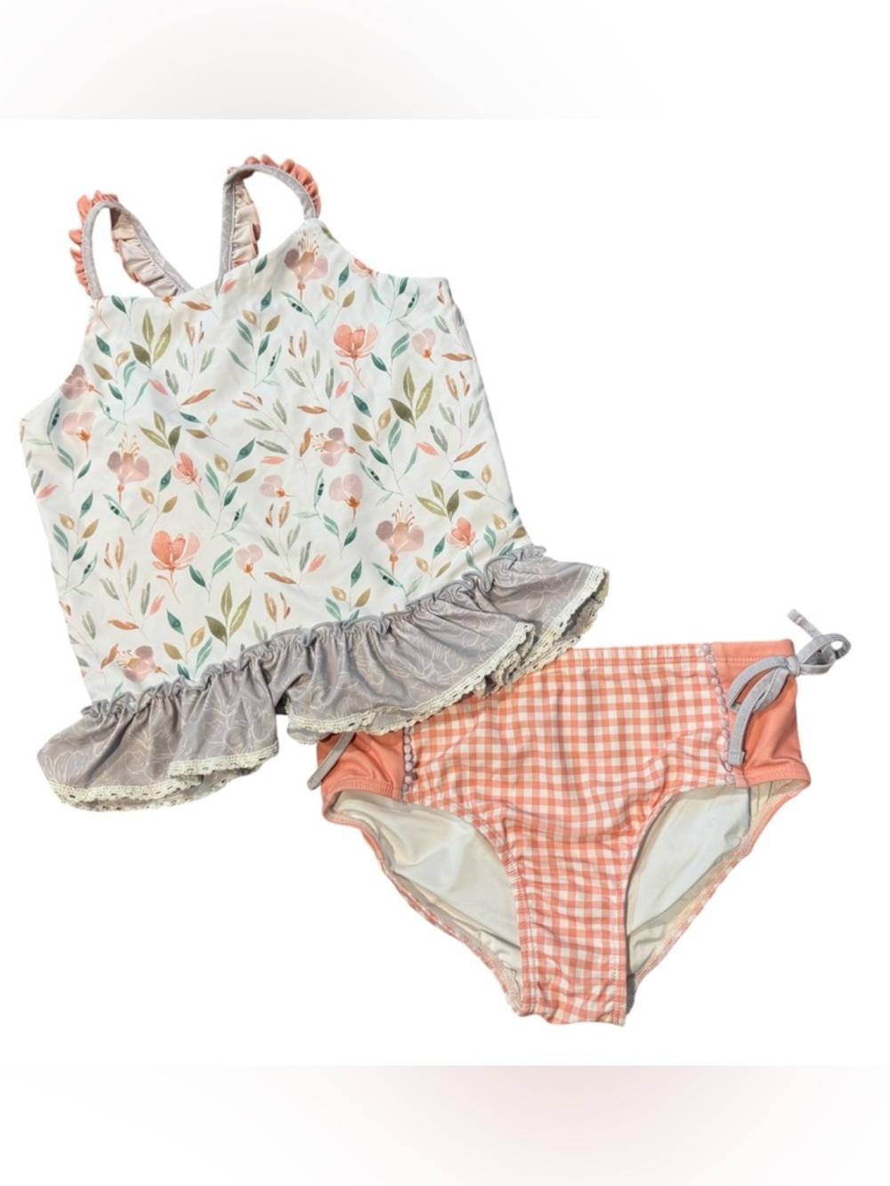 Cheeky Plum Floral Two Piece Swimsuit Size 12
